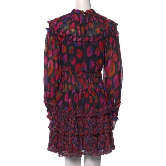 Farm Rio iridescent leopard print ruffle long sleeve dress NWT - Picture 11 of 13